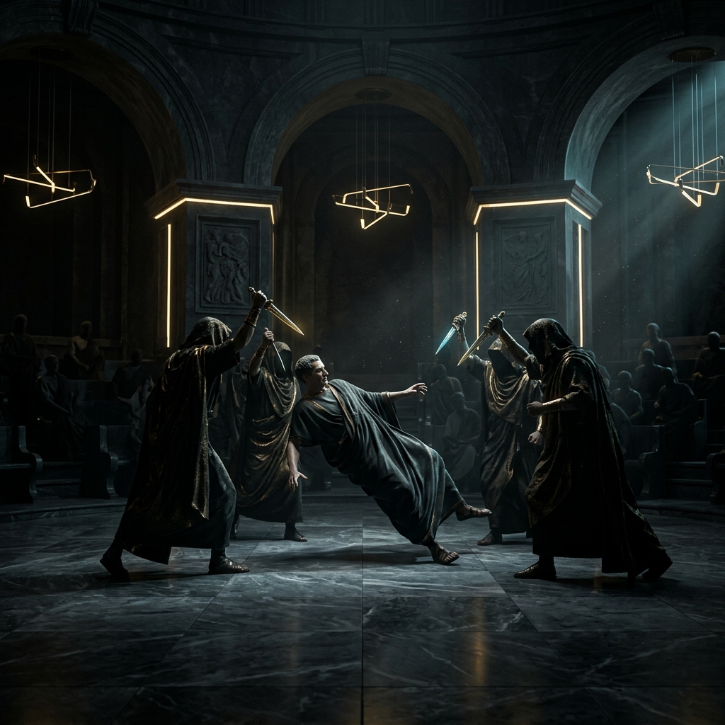Historical illustration: Assassination of Julius Caesar