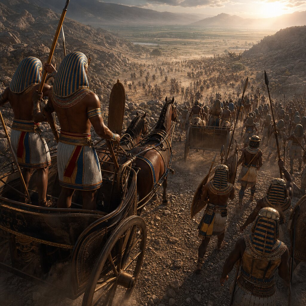 Historical illustration: Battle of Megiddo Won by Thutmose III
