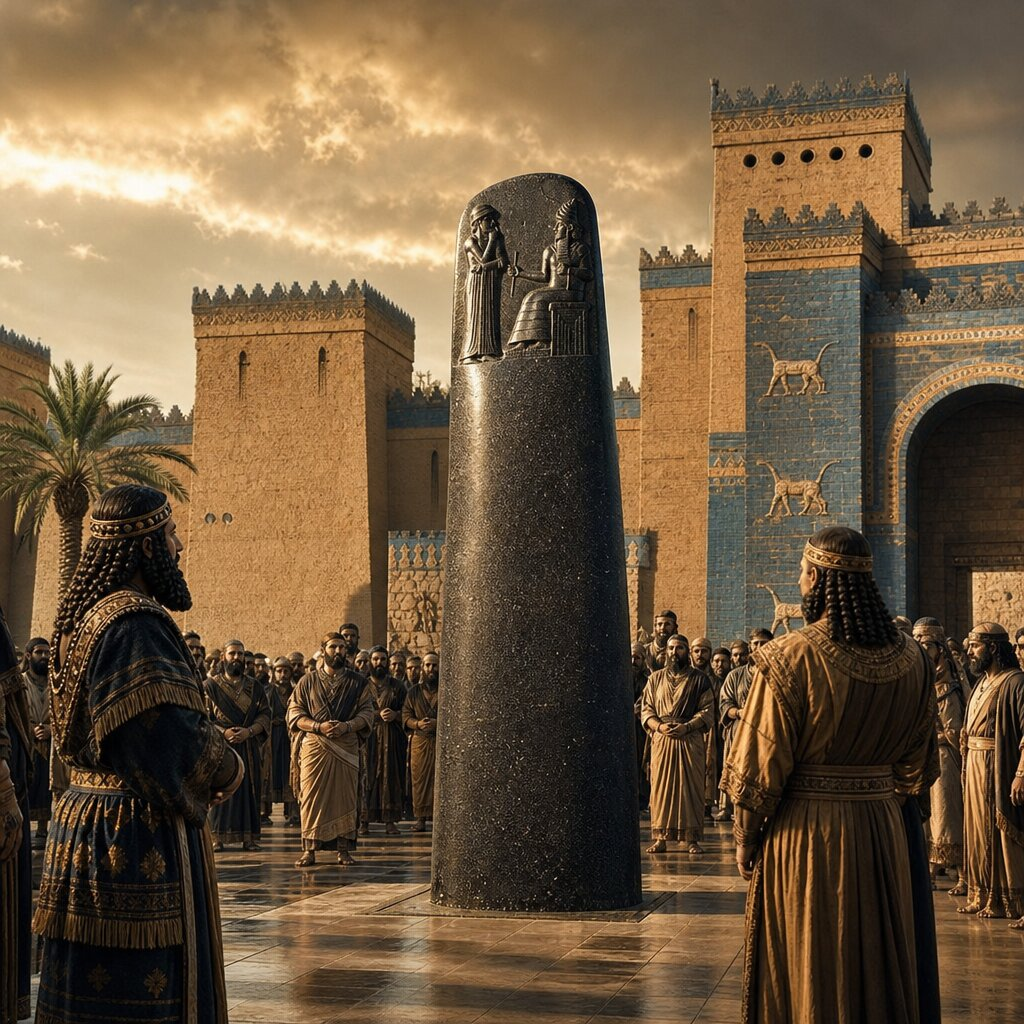 Historical illustration: Hammurabi's Unification and Stele of the Code of Babylon