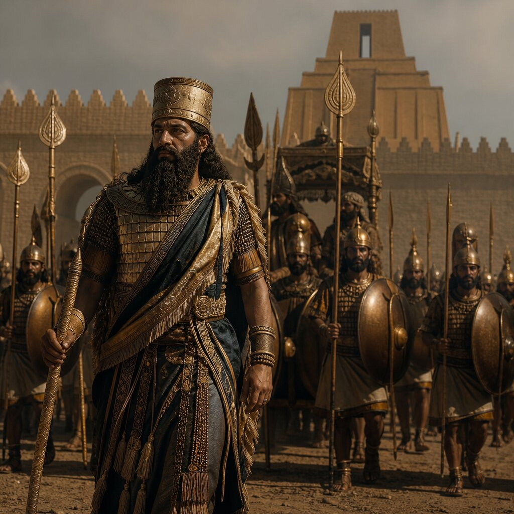 Illustration historique : Fondation du premier empire de l'histoire par Sargon d'Akkad