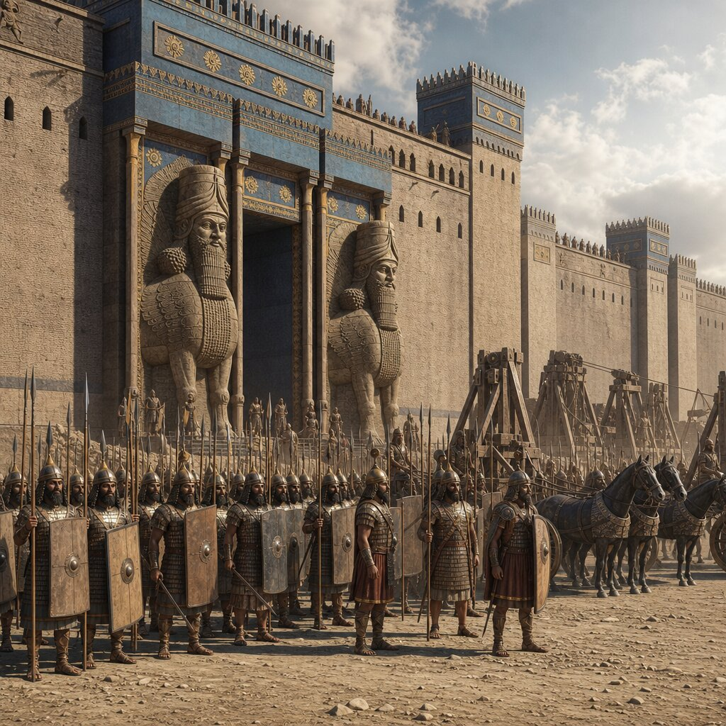 Illustration historique : Fondation de l'Empire Néo-Assyrien par Adad-nerari II