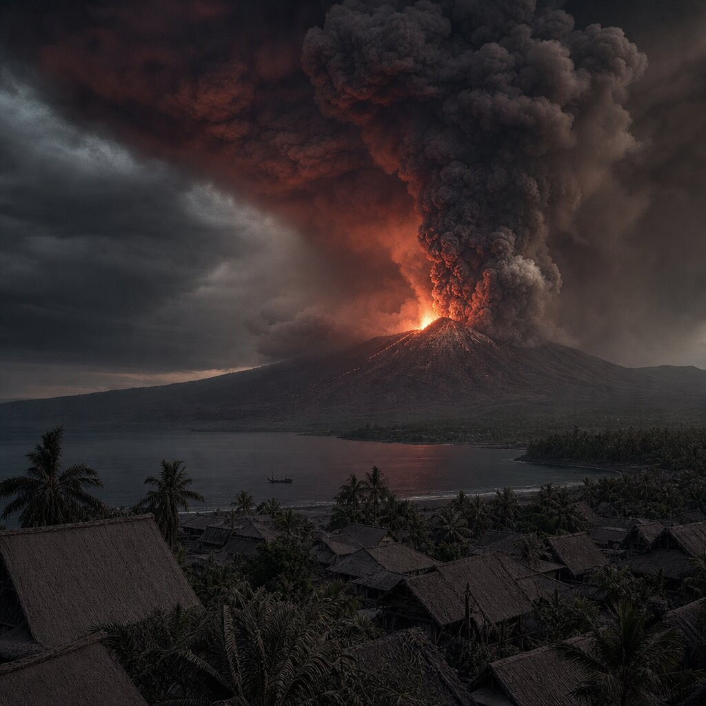 Historical illustration: Tambora Eruption