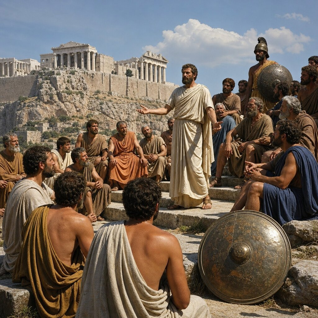 Historical illustration: Founding of Athenian Democracy by Cleisthenes' Reforms