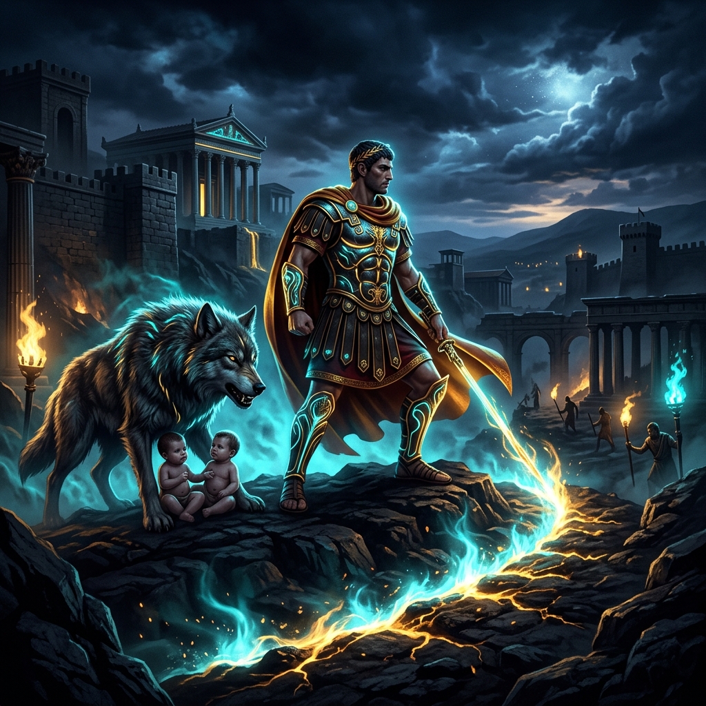 Historical illustration: Foundation of Rome