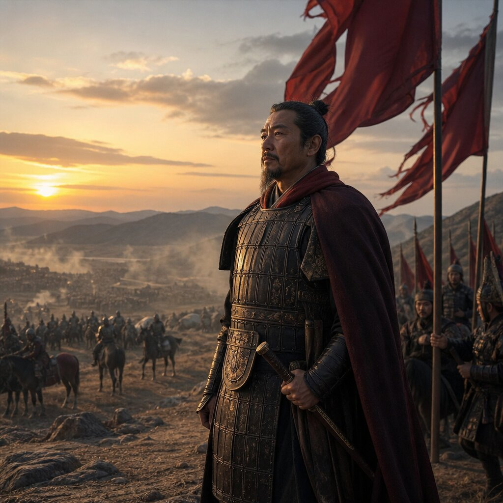 Historical illustration: Victory at Gaoxian and Founding of Han Dynasty by Liu Bang