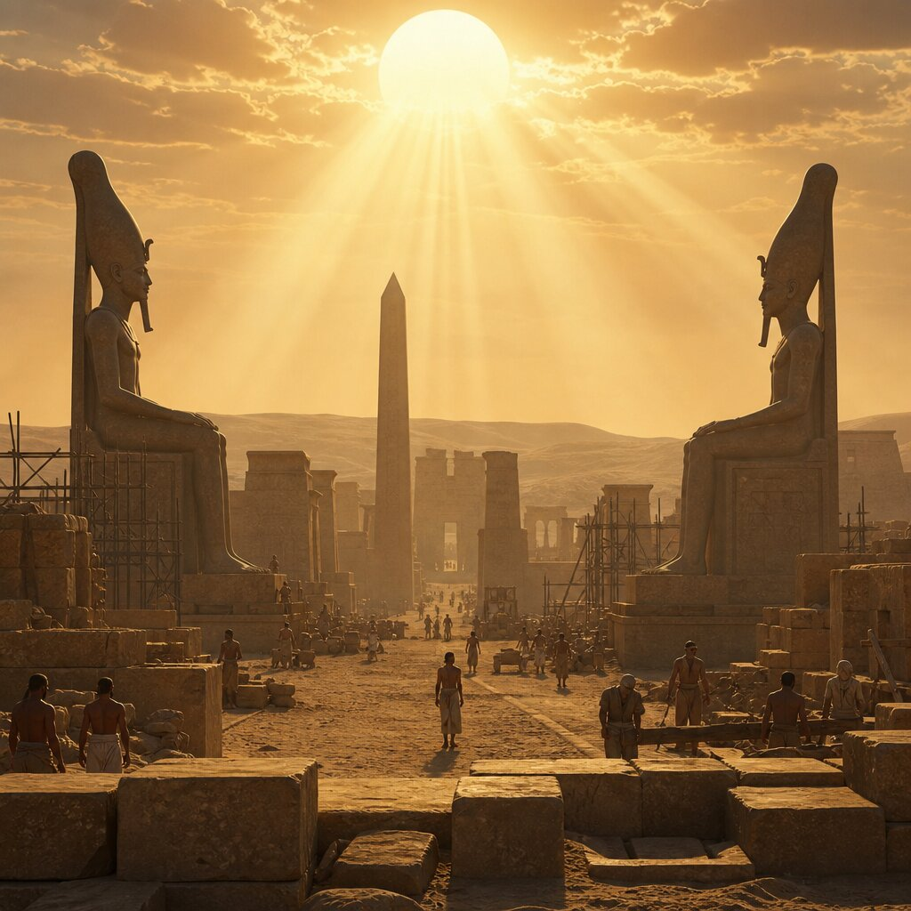 Illustration historique : Révolution amarnienne et cult exclusif d'Aton par Akhenaton