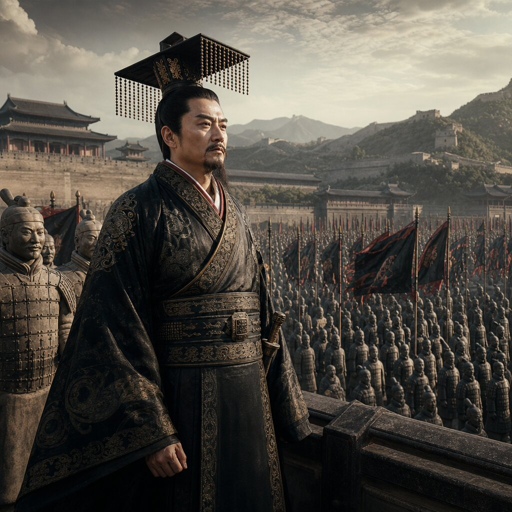 Illustration historique : Unification de la Chine et fondation de l'Empire par Qin Shi Huang