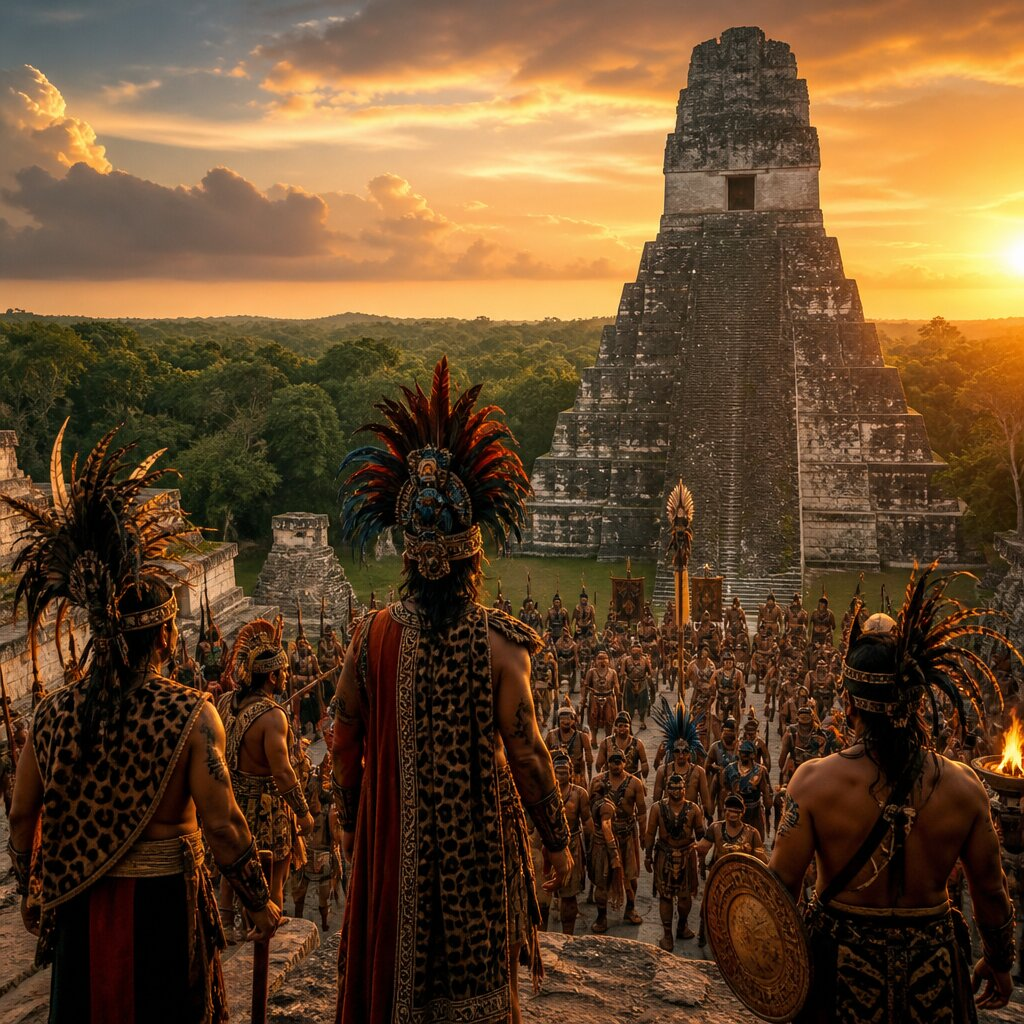 Historical illustration: Jasaw Chan K'awiil I's Victory over Calakmul
